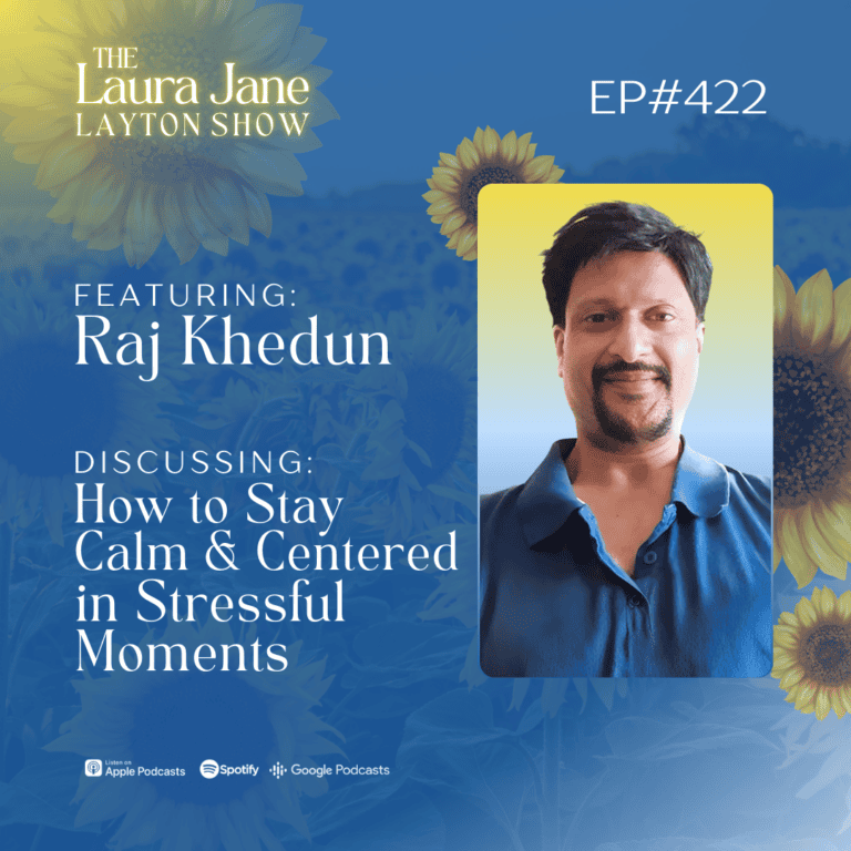 ep422: how to stay calm and centered in stressful moments with raj khedun